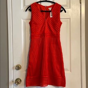 JCrew Striped Eyelet Dress - Red